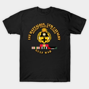 1st Bn 5th Cavalry - Desert Storm - Shield w Svc V1 T-Shirt